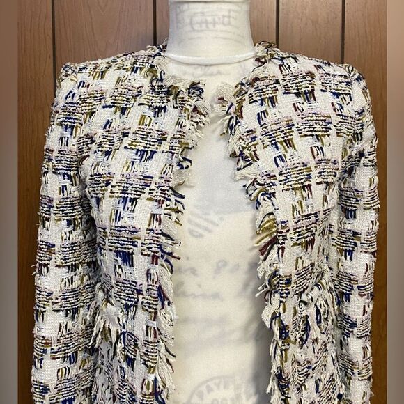 L'AGENCE Angelina Woven Crop Jacket size 0 - Picture 6 of 15